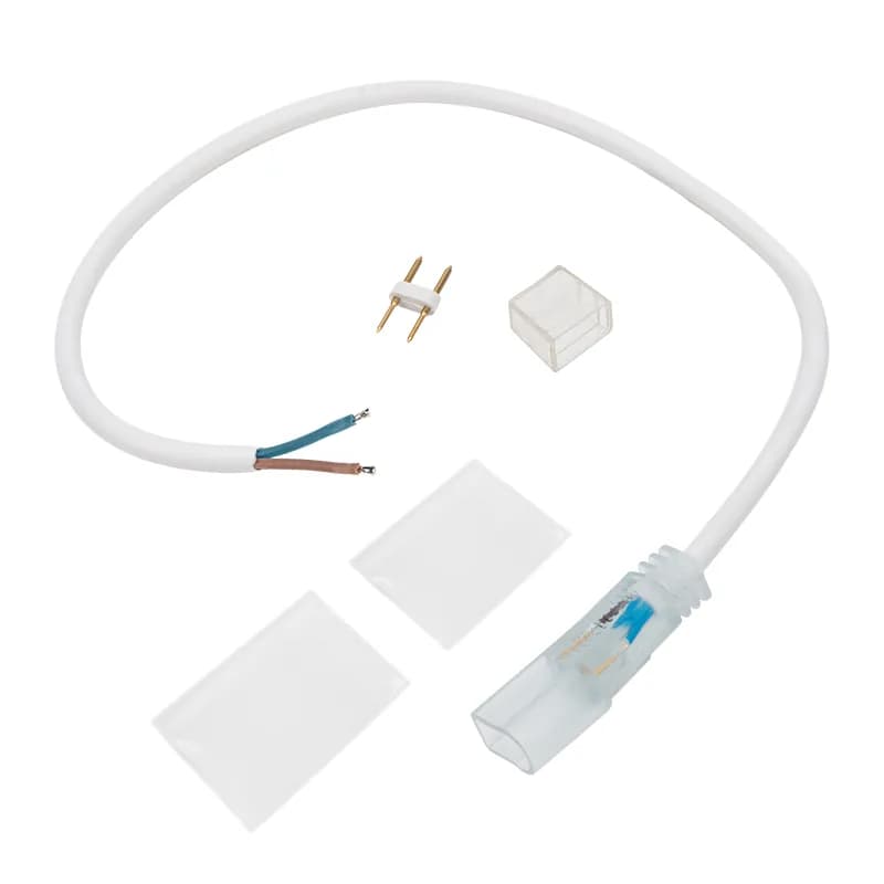 Коннектор с проводом для двухстороннего неона 8 × 16 мм, провод каучук